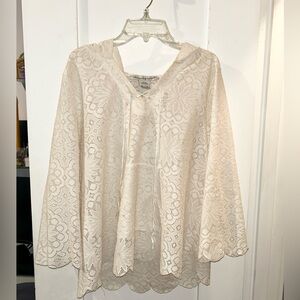 American Rag Cream Lace Hoodie